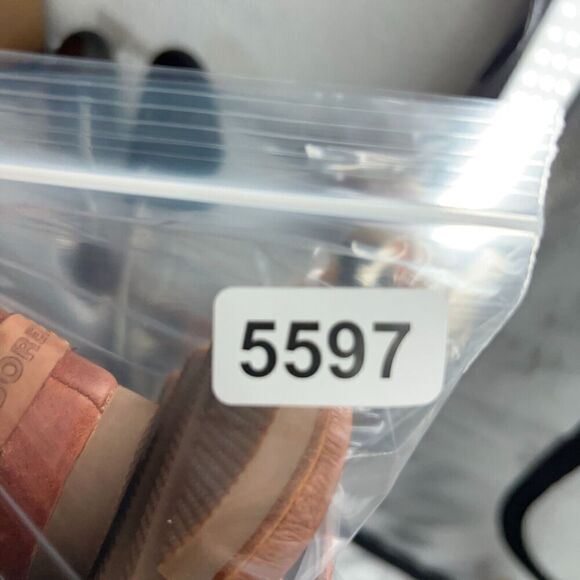 Sorel Joanie II Sandals Women's 10.5 Brown Leather Lace Up Lug Sole Wedge Heel - Picture 15 of 15